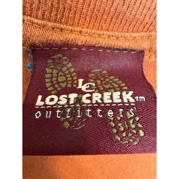 Lost Creek Long Sleeve Graphic T-Shirt Mens XL Orange Deer Skull Design Cotton - Picture 4 of 8